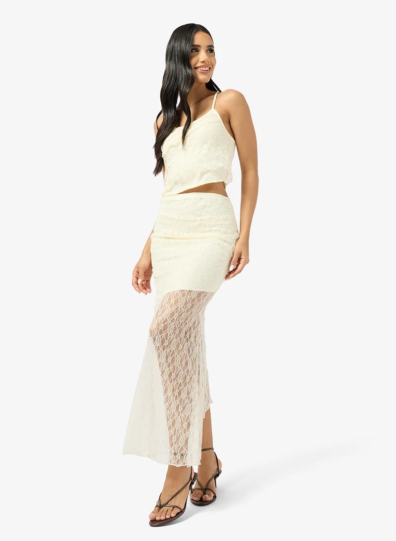 Ginger Cami Lace Tank Top & Maxi Skirt Coord Set